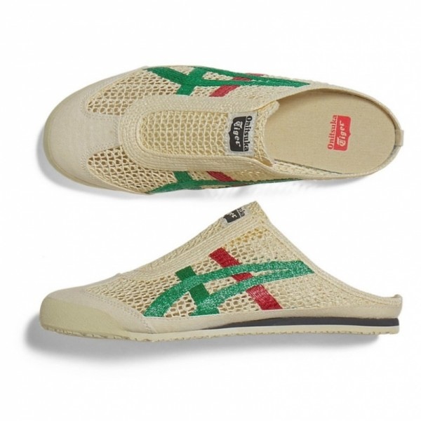 잇썸몰,오니츠카타이거 멕시코 66 사봇 뮬 슬립온 크림 그린 1183C123-103