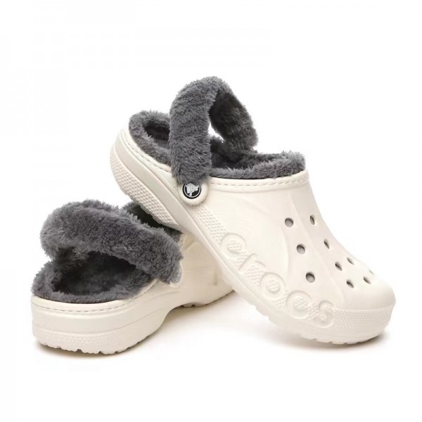 잇썸몰,CROCS 크록스 바야 라인드 퍼즈 스트랩 클로그 털신 겨울실내화 206633