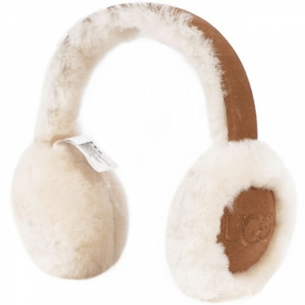 잇썸몰,어그 UGG 엠브로이더드 로고 이어머프 양모 귀마개 체스트넛 20955-CHE