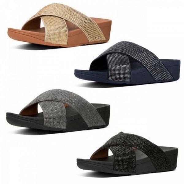 잇썸몰,핏플랍 리치 크로스 슬라이드 슬리퍼 M56 퓨터